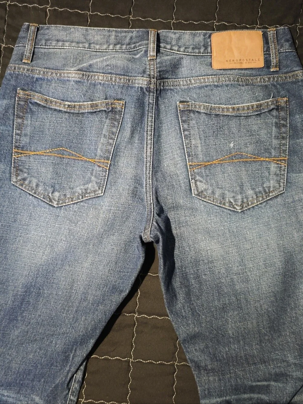 Aeropostale Men's Straight Leg Blue Denim Jeans Size W32xL32